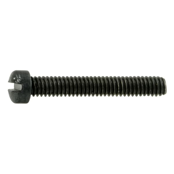 Midwest Fastener #1-72 x 1/2 in Slotted Fillister Machine Screw, Black Oxide Steel, 12 PK 32902 - main